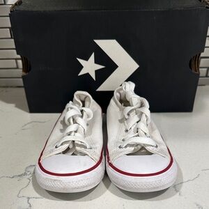 Converse Kids White and Red Sneakers